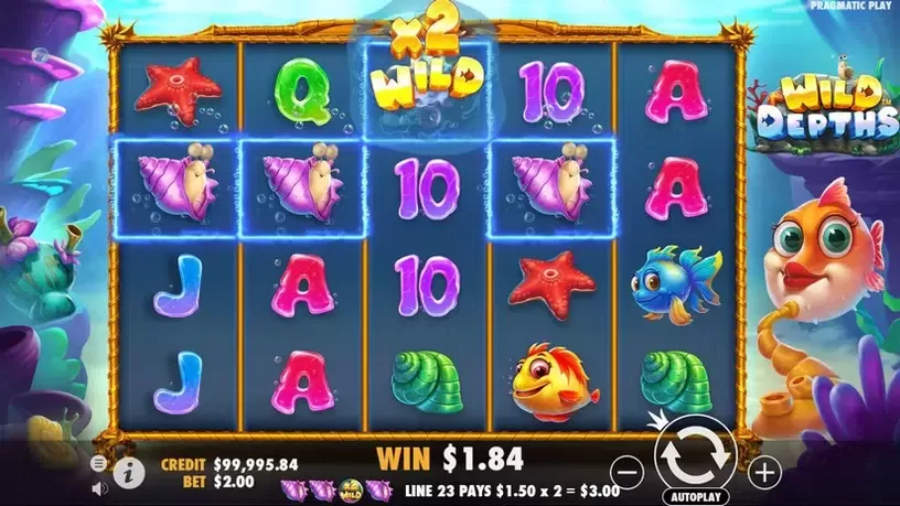 Wild Depths slot screenshot 2