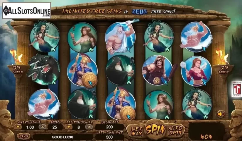 Game Workflow screen . Zeus Vs Hades from TOP TREND GAMING