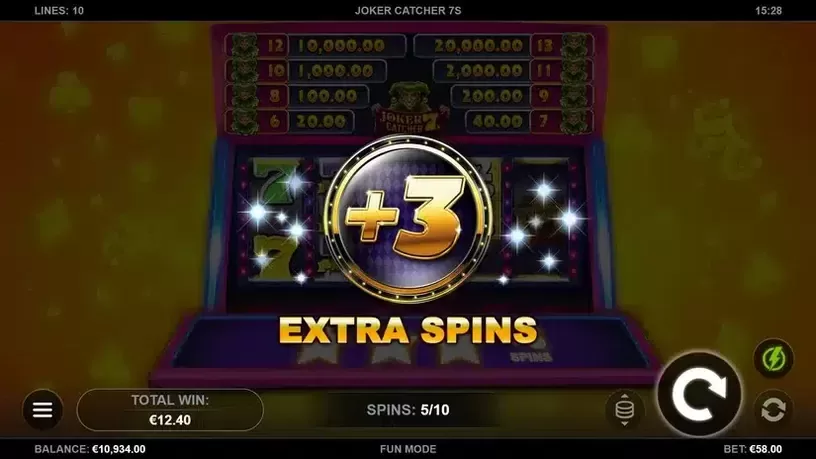 Joker Catcher 7s slot screenshot 3