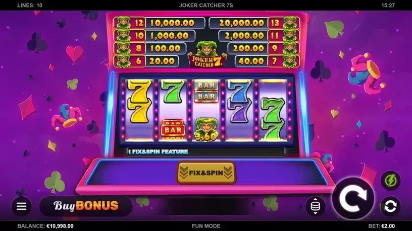 Joker Catcher 7s slot screenshot 1