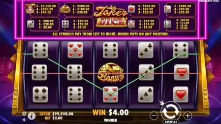 Joker’s Jewels Dice slot screenshot 3