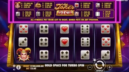 Joker’s Jewels Dice slot screenshot 1