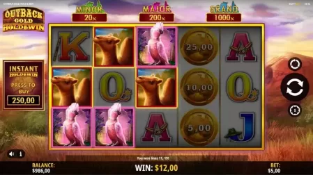 Outback Gold: Hold & Win slot screenshot 2