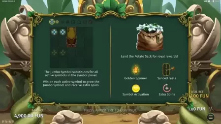 Royal Potato 2 slot screenshot 4