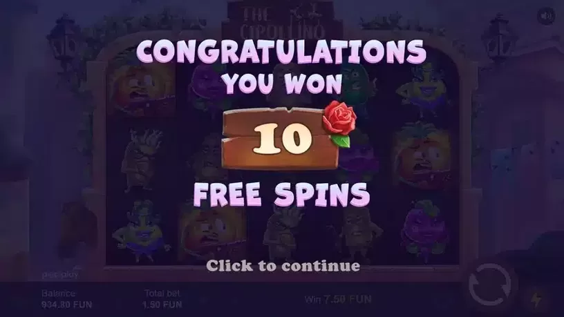 The Cipollino slot screenshot 4
