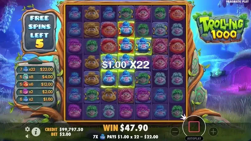 Trolling 1000 slot screenshot 5