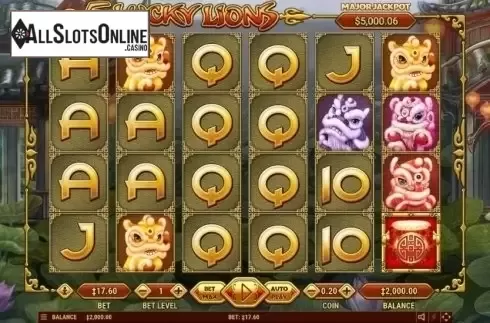 Reel Screen. 5 Lucky Lions from Habanero