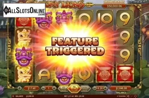 Free Spins Triggered. 5 Lucky Lions from Habanero