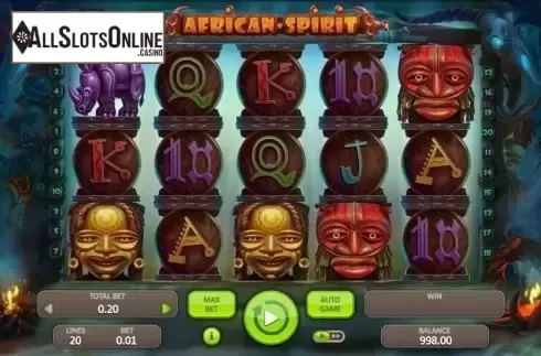 Game Workflow screen. African Spirit (Booongo) from Booongo