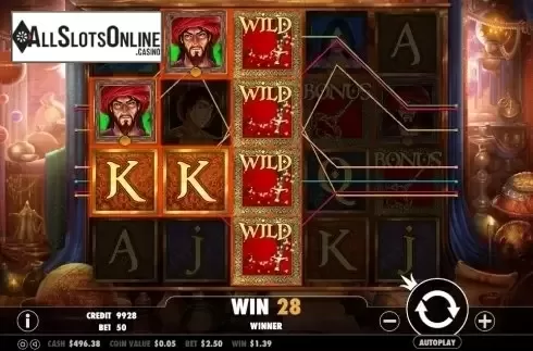 Win Screen . Aladdin's Treasure from Pragmatic Play