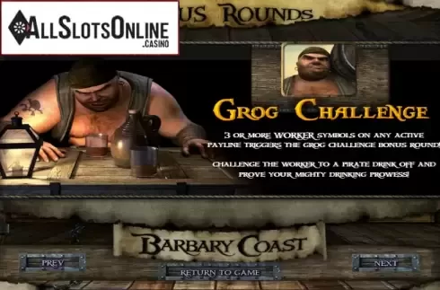 Paytable 4. Barbary Coast from Betsoft