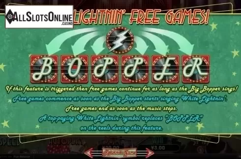 Free Spins. Big Bopper from RTG