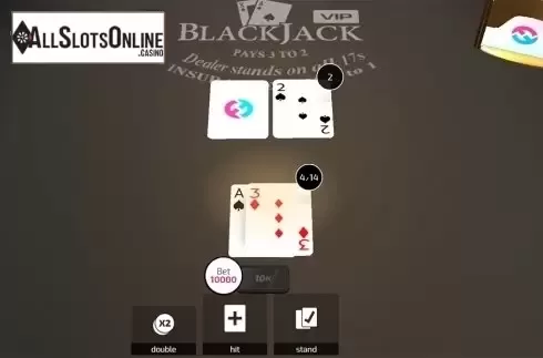 Game workflow screen. Blackjack VIP (FunFair) from FunFair