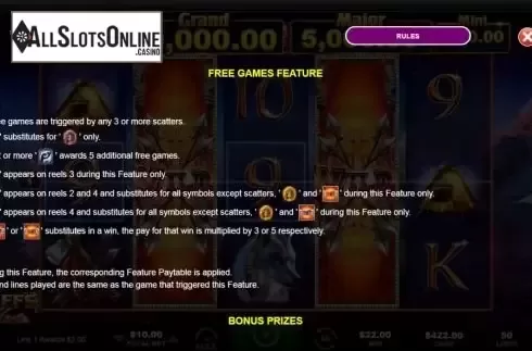 Free Games feature screen
