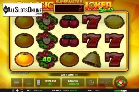 Win Screen 1. Classic Joker 5 Reels from StakeLogic