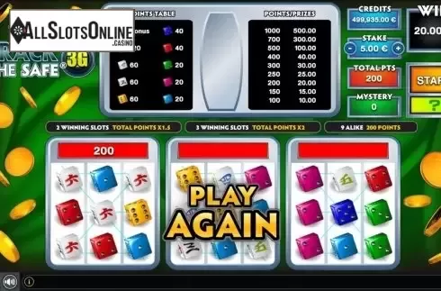 Win Screen. Crack The Safe 3G from GAMING1