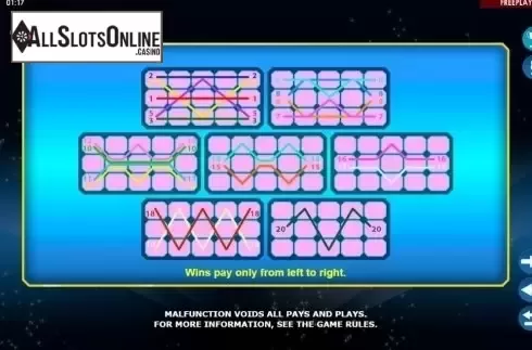 Paylines. Crystal Fruits (Amatic Industries) from Amatic Industries