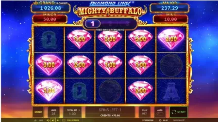 Diamond Link Mighty Buffalo slot screenshot 6