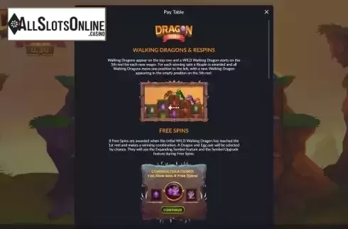 Features screen