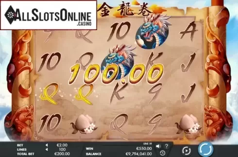 Win Screen. Dragon Scroll XL from Genesis