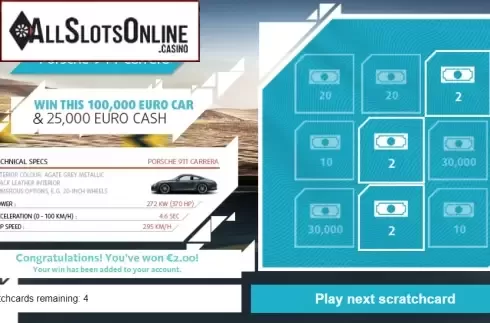 Win screen 1. Dream Car Porsche from Gluck Games