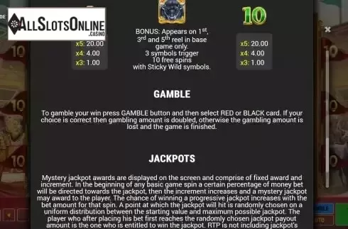 Paylines screen 2