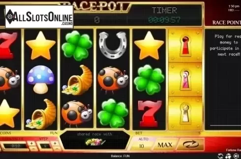 Reel Screen. Fortune Race Deluxe from Espresso Games