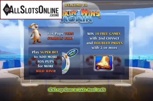 Game features. Foxin' Wins Again from NextGen