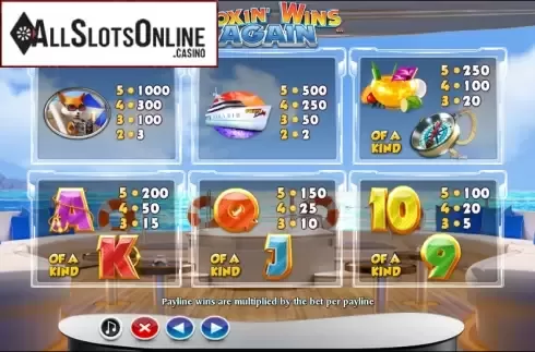 Paytable 3. Foxin' Wins Again from NextGen