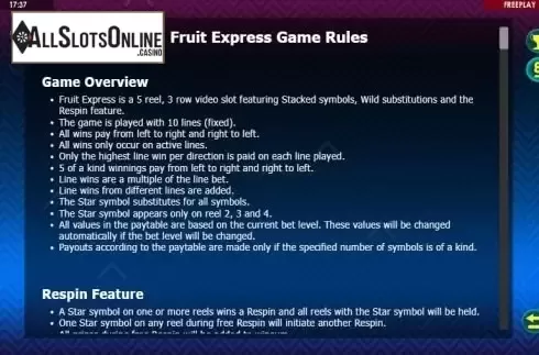 Game rules 1