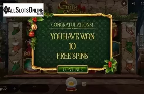 Free Spins Win Screen 2