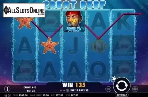 Win Screen . Great Reef from Pragmatic Play