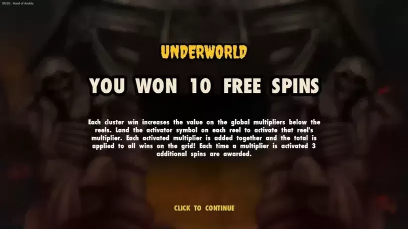 Hand of Anubis slot screenshot 4