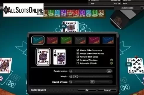 Reel screen. Hi Lo Blackjack from Realistic