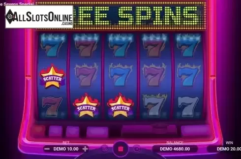 Free Spins Win Screen