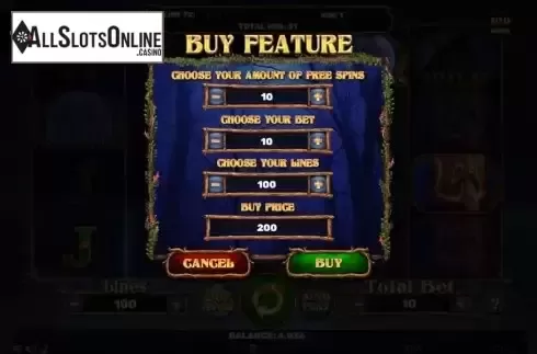 Buy Feature screen