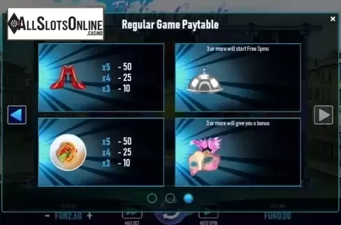 Paytable screen 3