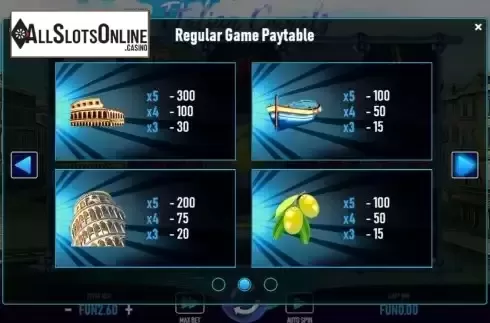 Paytable screen 2