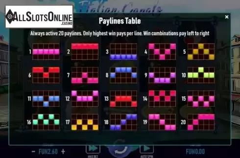 PayLines screen