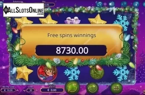 Free spins winnings. Jingle Jingle from Booming Games
