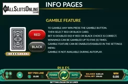 Gamble feature screen