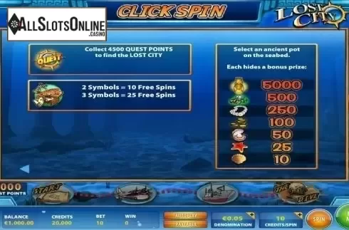 Features. Lost City (IGT) from IGT