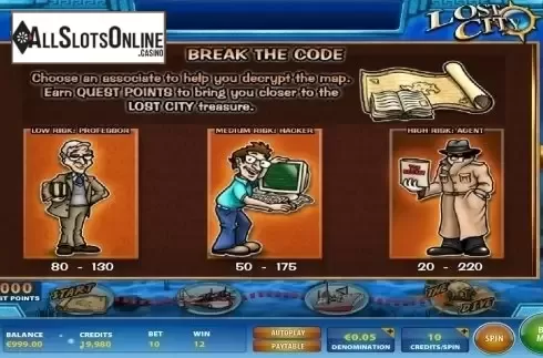 Bonus Game. Lost City (IGT) from IGT