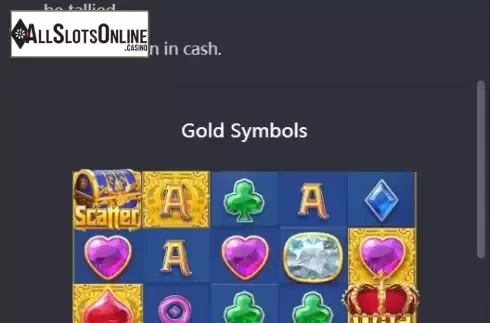 Gold symbols screen