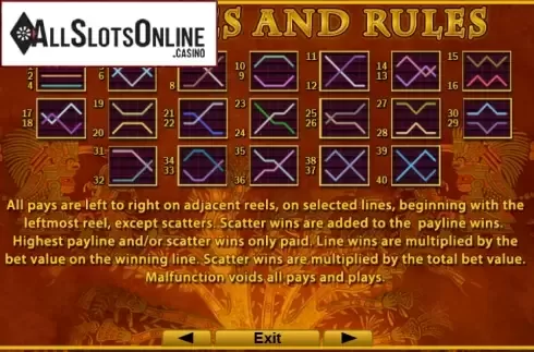 Screen6. Mayan Spirit from EGT
