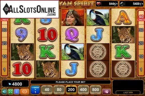 Screen7. Mayan Spirit from EGT