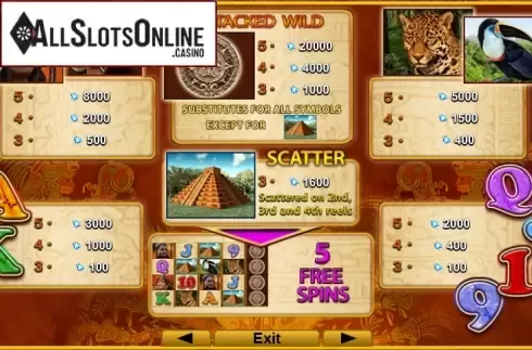 Screen2. Mayan Spirit from EGT
