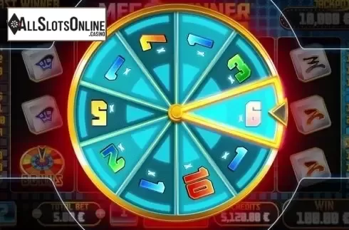 Multiplier win screen. Mega Spinner Dice Slot from GAMING1