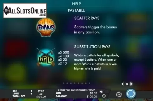 Paytable 3. Mobster Lobster from Genesis