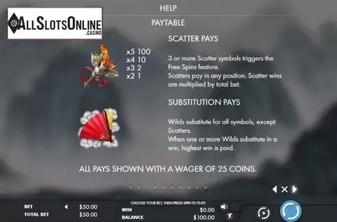 Paytable 3. Opera Of The Masks from Genesis